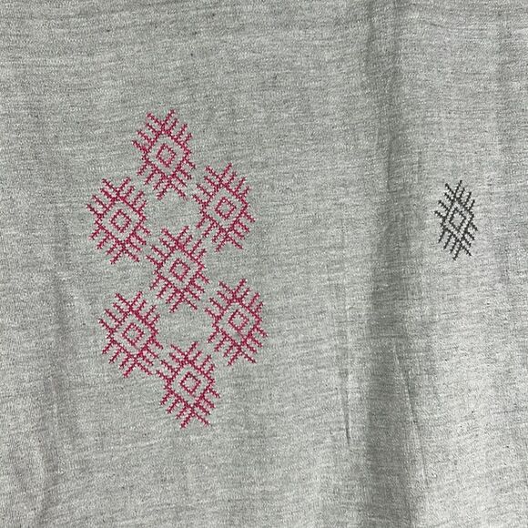 ANTHROPOLOGIE NATANI EMBROIDERED DUVET COVER IN LIGHT GREY NEW QUEEN - Picture 5 of 10